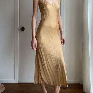 Nude 90s Style Slip Dress